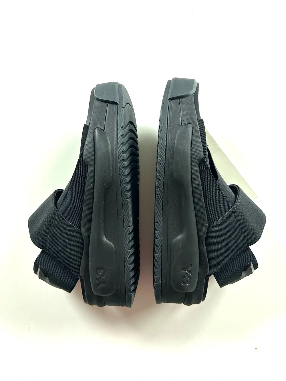 Adidas Y-3 Yamamoto Black Rivalry Chunky Platform Elastic Strap Athletic Sandals